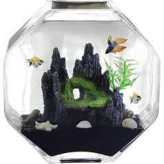 Kleiner Tank Aquarium, tragbare Fischschale Tank, Fisch Tank Kreative Glas Transparent Fisch Tank Office Home Desktop Kleine Fisch Tank Ornamente Goldfisch Zierfische Tank Aquarium Tank