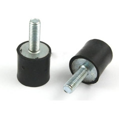 Schwingungsdämpfer, Gummilager, 10 Stück M5 * 15 mm Gummi-Spulen-Isolator, männlich - weiblich, for Schleifmaschinen, Schweißmaschinen, stoßdämpfend