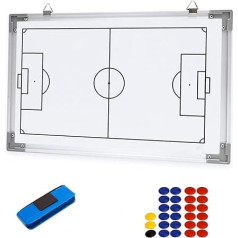 Fußball-Whiteboard, magnetische Fußball-Taktiktafel, Taktiktafel for Fußballtrainer, tragbares magnetisches Fußball-Taktikstrategie-Notizbuch, Fußball-Zwischenablage