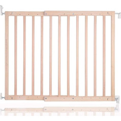 Safetots Robustes Holz Babygitter für Treppen, Natur, 63,5 cm - 105,5 cm, Holz Schraubgitter, Schraubbefestigung als Sicherheitssperre, stilvolles Design und praktisches Sicherheitsgitter