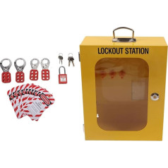 Lockout Tagout Schrankset Umfasst 1 Stück Lockout Tagout Kabinenkasten, 7 Stück Vorhängeschloss, 4 Stück Lockout Haspe, 10 Stück Warn Tagout und 8 Paar Schlüssel