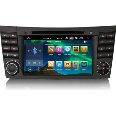 GONFEN 7 collu astoņkodolu Android 12 GPS DAB+ auto radio Mercedes-Benz E/CLS klases W211 W219 CarPlay Android auto navigācijas sistēma 4GB RAM 64GB ROM DSP WiFi 4G OBD2 DVB-T2 Bluetooth 5.0 Canbus