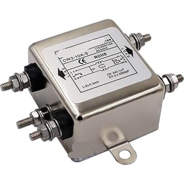 CW3 10 20A Gleichtakt-Bandpass-Leistungsfilterreinigung Anti-Interferenz AC 220V einphasig T(CW3-10A-S)