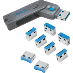 Logilink, замок usb порта (1х ключ и 8х замков), au0045 | logilink