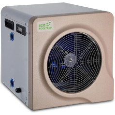 ECOPOOLTECH Mini baseina sildīšanas siltumsūknis Baseins līdz 30 000 L, sildīšanas jauda 3,9 kW 220 V, sildīšanas sūkņi virszemes baseiniem/ peldbaseiniem