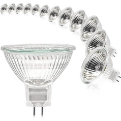 Simusi MR16 halogēna 12 V 20 W GU5.3 griestu spuldzes 2 kontakti Dimmable Halogen Spot Light Bulbs Halogen Reflector 2700 K Warm White Pack of 12