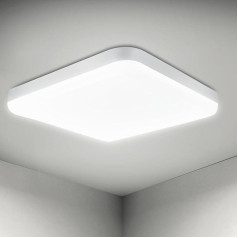 DoRight LED griestu gaisma 30 W dienasgaismas balta griestu gaisma 6500 K, 200 W ekvivalents, IP56, balta, apaļa, ļoti plāna 3,8 cm griestu gaisma vannas istabai, virtuvei, gaitenim, guļamistabai, birojam, saimnieciskām telpām