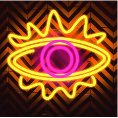 Eufrozy Eye Neon Sign, LED Devil Eye Neon Sign Wall ar 10 līmeņu regulējamu gaismu, USB neona gaisma, apdares zīme guļamistabai, sienas apdare, spēļu zāle, ballīte, bārs, dekors, dāvana