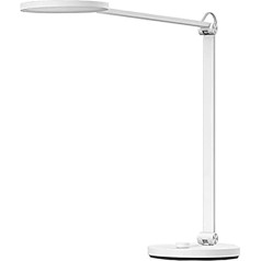 Xiaomi Mi Smart LED galda lampa Pro galda lampa ar iOS/Android aplikācijas pieslēgumu (ar iespēju regulēt apgaismojumu, ar iespēju izvēlēties auksto gaismu, 14 W, līdz 700 lūmeniem, 2500-4800 Kelvīnu, atbalsta balss asistentus) Balta 65