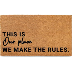 We Make The Rules Fußmatte, 76,2 x 43,2 cm, Kokosfaser-Fußmatte, Outdoor-Matte, Eingangsmatte, Eingangsmatte, Naturfasermatte, Kokosnussschalenmatte, Kokosfasermatte, Kokosfasermatte, Kokosfasermatte, Vordertürmatte,