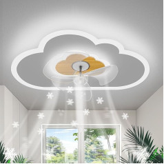 Griestu ventilators ar apgaismojumu Dimmable Clouds Fan Griestu gaisma Koka LED ventilators Griestu ventilators ar tālvadības pulti 52 W 6 vēja moderns griestu ventilators Gaisma dzīvojamai istabai Guļamistaba 60 cm