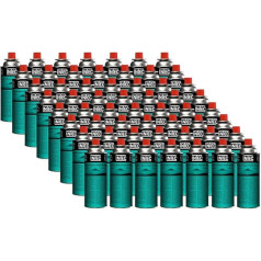 INTEC - Packung mit 56 Gaskartuschen für Camping, 227 g, Butan UN2037, Nachfüllpackung, für Unkrautvernichter, Herd und Camping-Lampen