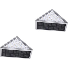 OSALADI Pack of 2 Solar Step Light Fence Solar Lights Outdoor Decor Deck Step Lights Hallway Solar Light Outdoor Solar Lamp Porch Stairs Lights Solar Porch Lights Outdoor