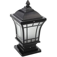 Wasserdichte Regenfeste Stehlampe für den Außenbereich E27 Dekorationslampe Continental Victoria Laterne Glas Aluminium Wasserdichte Gartenleuchten Villa Garten Gemeinschaft Haushaltslampe Säule Latern