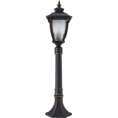 WFZRXFC Europäische Retro Outdoor Post Laterne IP65 Wasserdichte Innenhof Pol Laterne Schwarz Matt Finish Lange Säule Licht Geeignet Für Rasen Garten Deck Säulenlampe