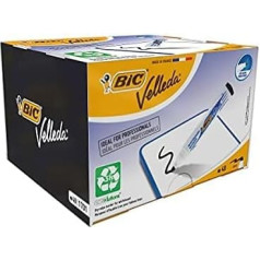 Bic Velleda 1701 tāfeles marķieris Bullet Tip 1,5 mm līnijas platums - melns (iepakojumā 48 gabali)