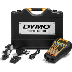 DYMO Rhino 6000+ Industrielles Etikettiergerät im stabilen Hartschalenkoffer | Tragbares Beschriftungsgerät für Industrie und Handwerk mit PC-Anbindung