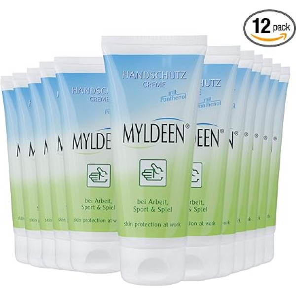 MYLDEEN Krēms ādas aizsardzībai | Roku krēms | Tūbiņas | Care at Work | Care at Work | Baro un aizsargā sausas un saplaisājušas rokas, nav taukains (12 gab.)