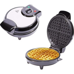 4-Scheibe Runde Waffelmaschine Mini Belgische Waffeleisen Mit Temperaturregelung Waffelautomat Doppelseitige Gleichmäßige Erwärmung Für Fluffige Goldene Waffeln