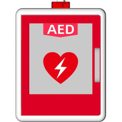 AED-Defibrillator-Aufbewahrungsschrank, an der Wand montierter Herz-Defibrillations-Alarmkasten, Doppelschaltersteuerung, einstellbare Trennwandposition, Erste-Hilfe-Schrank, passend für die meisten