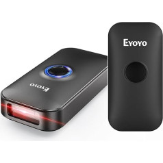 Eyoyo 2D Mini Bluetooth svītrkodu skeneris, 3-in-1 USB vadu/2.4G Wireless/Bluetooth svītrkodu lasītājs, portatīvais 1D QR attēlu skeneris PDF417 datu matricas kodiem iPad, iPhone, Android, planšetdatoriem vai datoram PC