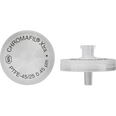 Macherey & Nagel ML-3130 CHROMAFIL Xtra Politetrafluorethylen Beschriftet Spritzenvorsatzfilter, 0.45µm Porenweite der Membran, 25mm Filtrationstyp, Farblos, 100 Stück