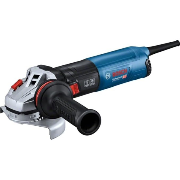 Bosch Professional Winkelschleifer GWS 14-125 S (1.400 Watt, Zusatzhandgriff, Schutzhaube, anklippbare Trennschutzhaube, Zweilochschlüssel, Aufnahmeflansch, Spannmutter, im Karton)