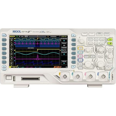 RIGOL DS1104Z Plus skaitmeninis osciloskopas, 100 MHz dažnių juostos plotis, 4 analoginiai kanalai, 16 skaitmeninių kanalų, 24 mln. punktų atminties gylis, 1G Sa/s diskretizavimo dažnis, laisvos trigerio ir dekodavimo funkcijos