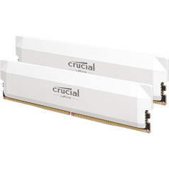 Crucial Pro DDR5 RAM 32GB komplekts (2x16GB) 6000MHz CL36, Overclocking Gaming, Intel XMP 3.0 / AMD EXPO, 32GB DDR5, Weiß - CP2K16G60C36U5W