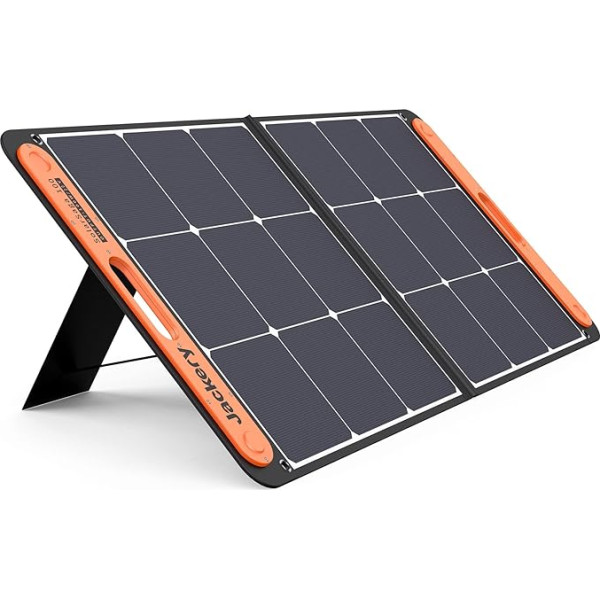 Jackery salokāms saules bateriju panelis SolarSaga 100W āra saules bateriju panelis Explorer 240/500/1000 pārnēsājamai elektrostacijai, saules ģenerators, saules lādētājs ar 2 x 5V USB pieslēgvietām kempingam, automašīnai, treilerim