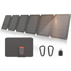 LMENGER SunPower Saules panelis 56 W Saules lādētājs USB C Saules panelis salokāms viedtālrunim, planšetdatoriem, iPad, klēpjdatoram utt.