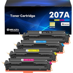 207A 207X MFP M283fdw Toneris: Suderinamas su HP 207A 207X Color Laserjet Pro MFP M283fdw Toneris M255dw M282nw M283fdn M255nw W2210A W2211A W2212A W2213A Juodas žydras Geltonas Magenta lustas su magmagmagmag