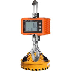 TAITUS Digitale Hängewaage Digitale Hängewaage, 1000 kg/2204 lbs, robuste Kranwaage, LCD-Hintergrundbeleleuchtung, industrielle Hakenwaage for die Baustelle