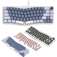 ATTACK SHARK AKS068 Alice 60% Mehāniskā spēļu tastatūra, USB-C vadu Apex Pro Mini RGB tastatūra, blīvējuma stiprinājums, rotācijas poga, VIA programmējama, karsti maināms lineārais slēdzis, PC/MAC/QWERTY