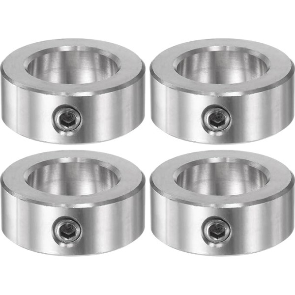 uxcell 4 Stück Schaftmanschette 2,5 cm Bohrung 304 Edelstahl Set Schraube Schaft Halsbänder, 1-5/8 Zoll OD, 5/8 Zoll Breite, für Schubkarrenachse, Getriebebaugruppen, Werkzeugmaschinen, Industrie