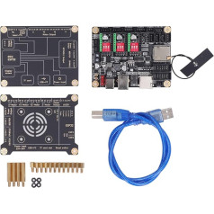 Engraver Control Board MKS DLC32 V2.1 Offline Control Dual Core 32-Bit WiFi Engraving Machine Motherboard Fast Carving Website Control Mobile App Control (Motherboard and Protective Case)