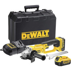 DEWALT Akumulatora skrūvgriezis (18V, 4,0 Ah, 125 mm Scheiben-ø, für alle Standard-Trenn,- Schleif- und Schrupparbeiten, inkl. 2x XR Akkus, Schnell-Ladegerät, Schutzhaube, Stirnlochschlüssel und Transportkoffer), DCG412M2