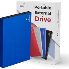 Storite 2,5 collu īpaši plāns 2,5 collu pārnēsājamais ārējais cietais disks USB 2.0 ar 250 GB atmiņas paplašinājumu, HDD dublējuma atmiņa, ātrdarbīgs datu pārsūtīšanas cietais disks, saderīgs ar MAC/Laptop/Desktop (zils)