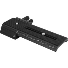 Topiky Focus Rail, Aluminium Alloy Quick Release Plate Slide Rail with Standard 1/4 Inch Screw and 1/4 Inch Thread for DSLR Cameras