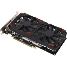 VBESTLIFE RX 580 grafiskā karte, 256 bitu 8 GB GDDR5, datorspēļu grafiskā karte ar DP, HDMI, DVI, 16 PCI Express 3.0, atbalsta 4K@60Hz HD, ar diviem ventilatoriem, paredzēta datorspēlēm (580 8G D5)