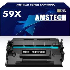 Amstech Toneris ar mikroshēmu saderīgs ar HP 59X CF259X 59A CF259A Laserjet Pro MFP M428dw M404dn M404n M428fdw M428fdn M404dw M428fdn M404dw M304n M304dn M404 M428 M304 M304D 1 iepakojums pa 1