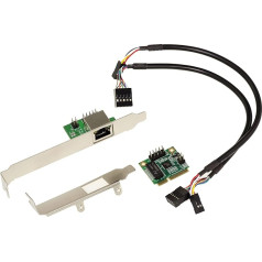 KALEA-INFORMATIQUE Mini PCI Express tīkla kontrollera karte 1 ports LAN 2.5 GIGABIT Ethernet ar Realtek RTL8125 mikroshēmu