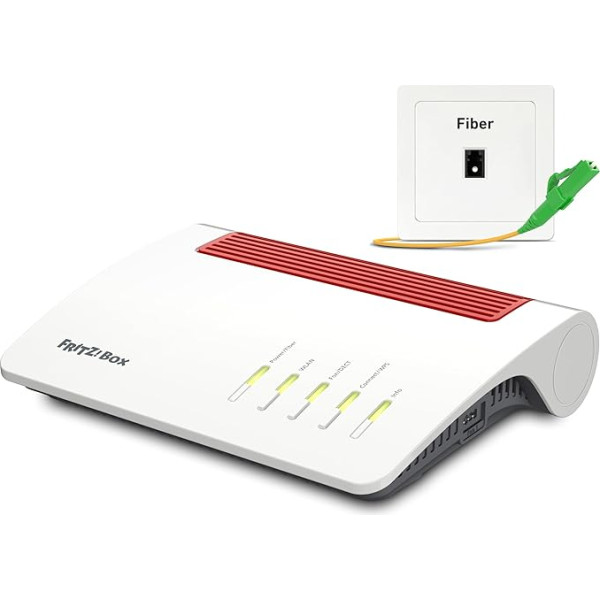 AVM Fritz!Box 5590 Fiber Edition International | Mesh Master | Wi-Fi 6 | 2400 Мбит/с (5 ГГц) + 1200 Мбит/с (2,4 ГГц) | 2,5 Gigabit LAN | 4 x Gigabit LAN | 2 x USB 3.0 | AON + GPON