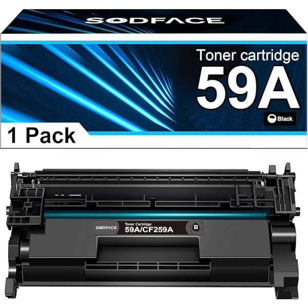 SODFACE 59A CF259A 59A tonerio kasetė, suderinama su HP 59A 59X CF259A CF259X, skirta HP Laserjet Pro M404dn MFP M428fdw M428dw M428fdw M428fdn M404dw M404n spausdintuvui (juoda, 1 pakuotė)