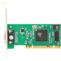 Professional Graphics Card 8MB 32Bit PCI Graphics Card, VGA Card, Supports VOD Song System, Two Notch Designs, Compatible with 64Bit PCI-X Slots, for ATI Rage XL