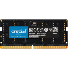 Crucial RAM 32GB DDR5 5200MHz (vai 4800MHz) portatīvo datoru atmiņa CT32G52C42S5