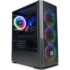 CYBERPOWERPC Regiment Gaming PC - AMD Ryzen 5 4500, Nvidia GTX 1650 4GB, 8GB RAM, 500GB NVMe SSD, 450W 80+ PSU, WLAN, Windows 11, Blaze RGB