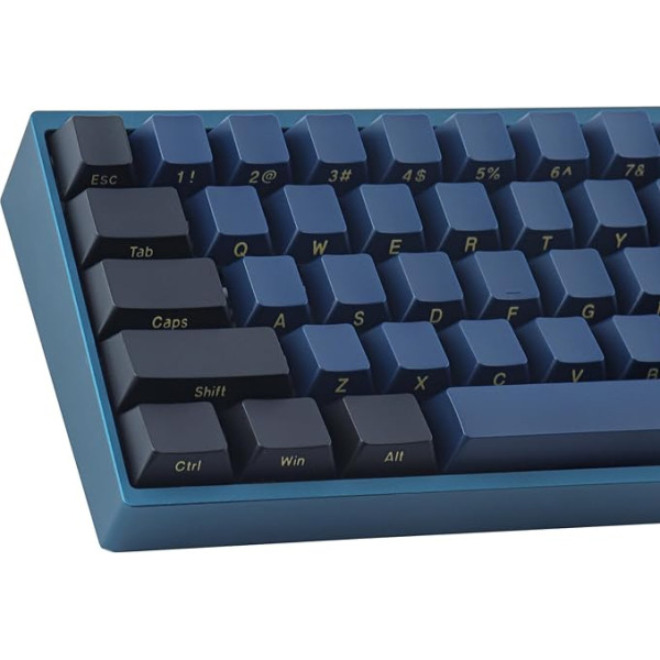 PBT taustiņu vāciņi 147 taustiņi Double Shot taustiņu vāciņi Blue Samurai burtu pusei ar iegravētu taustiņu vāciņu Cherry Mx slēdžiem ANSI un ISO izkārtojumam Mehāniskā tastatūra