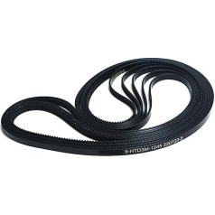 RAHBI HTD Rubbe Timing Belt 1176/1245/1263/1290/1344 mm Platums 6/10/15 mm Apļveida loka zobu sinhronā siksna ar slēgtu cilpu (izmērs: 3M-1290 (430 zobi), krāsa: 2gab-15 mm)