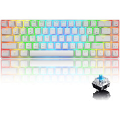 UrChoiceLtd MK68 Type C 60% RGB mehāniskā spēļu tastatūra